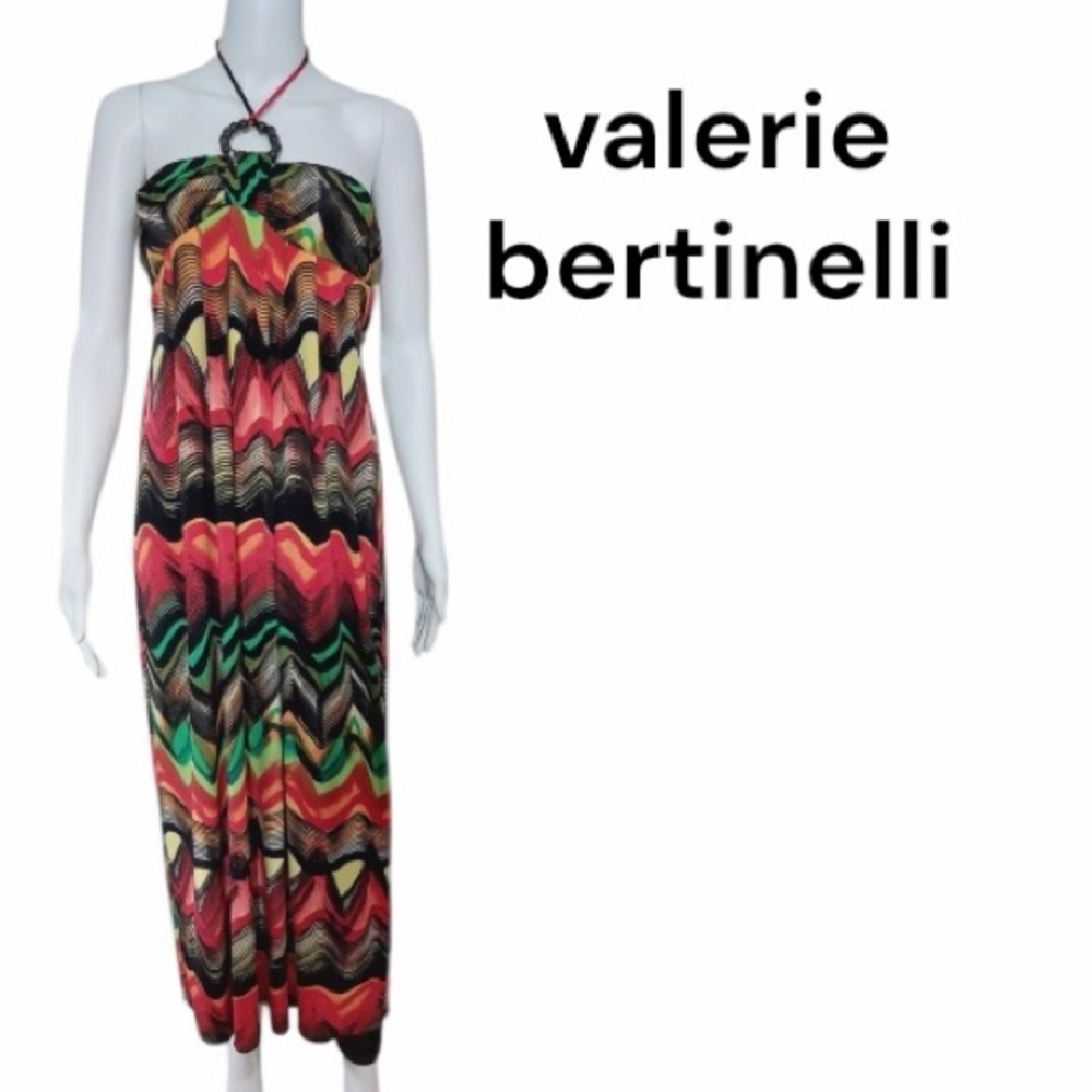 Valerie bertinelli Multicolor Maxi Strapless Dress